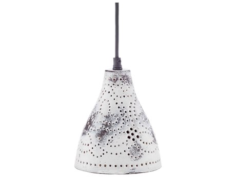 Surya Aleena 1-Light White Mini Pendant