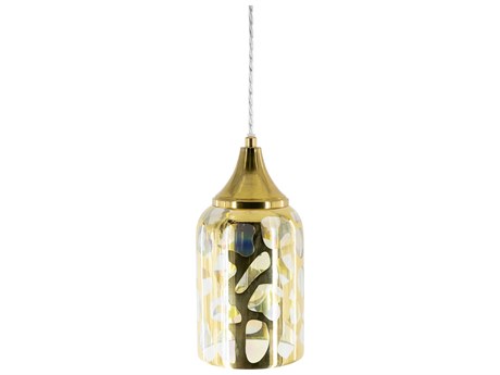 Surya Ellerman 1-Light Gold Mini Pendant