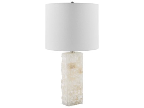 Surya Falaise Cream White Linen Off Table Lamp