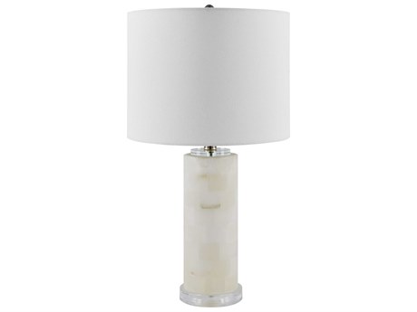 Surya Falaise Cream White Linen Off Table Lamp