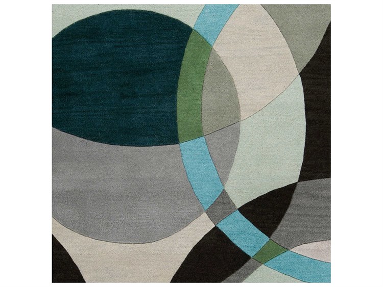 Surya Forum Square Dark Green Ivory Black Area Rug Syfm7157squ Surya Forum Square Dark Green Ivory Black Area Rug