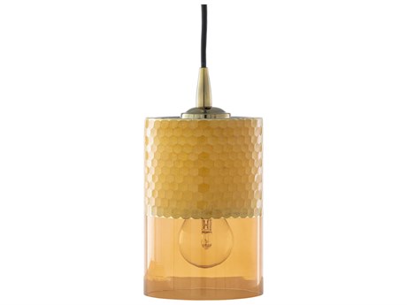 Surya Finsbury 1-Light Metallic Brass Mini Pendant