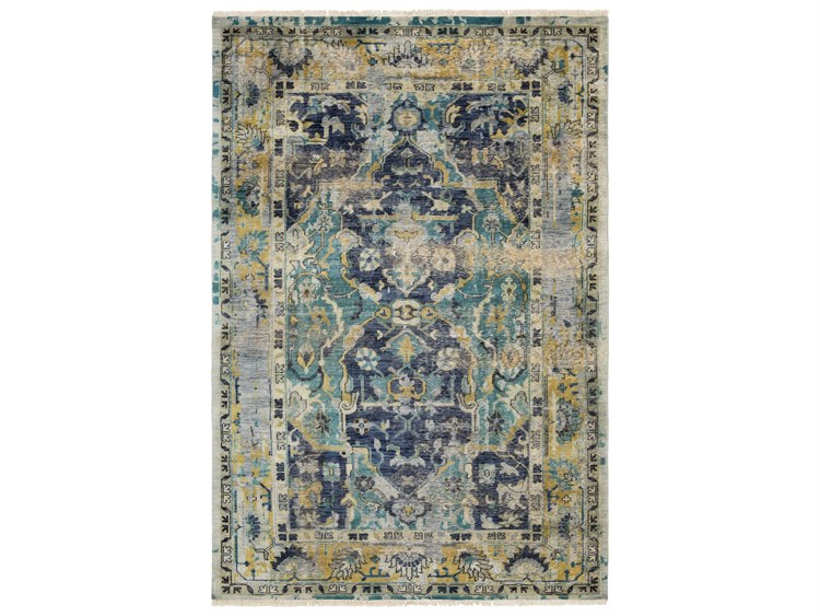 Surya Festival Rectangular Blue & Teal Gray Area Rug SYFVL1001REC