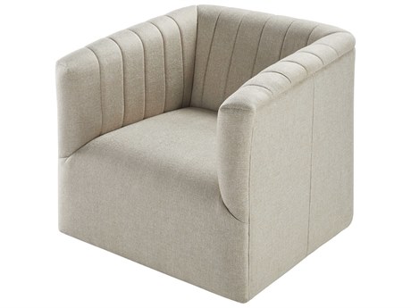 Surya Maggie Swivel Cream Fabric Accent Chair