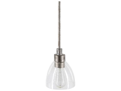Surya Garter 1-Light Metallic Pewter Mini Pendant