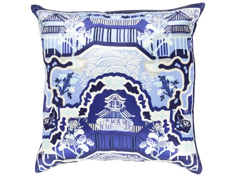 Surya Geisha Dark Blue Pillow