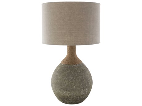Surya Glacia Sage Khaki Linen Gray Buffet Lamp