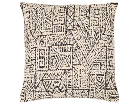 Surya Global Stripe White / Black Pillow
