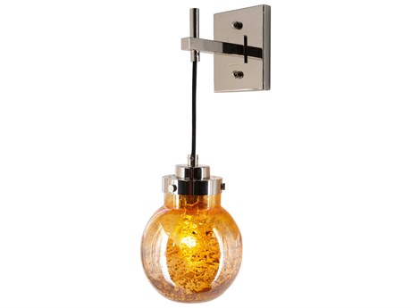 Surya Graysen 1-Light Metallic Nickel Wall Sconce