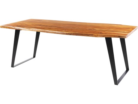 Surya Halden Rectangular Wood Brown Black Dining Table