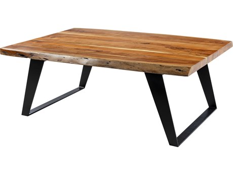 Surya Halden Rectangular Wood Brown Black Coffee Table