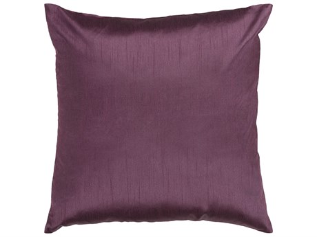 Surya Solid Luxe Plum Pillow