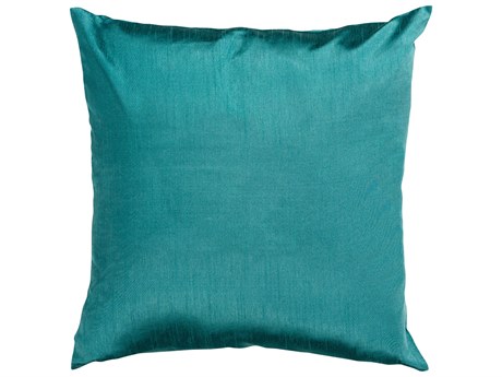 Surya Solid Luxe Teal Pillow