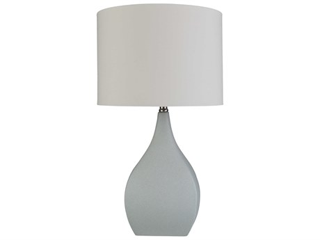 Surya Hinton Ice Blue Light Gray Linen Buffet Lamp