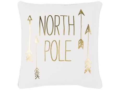 Surya Holiday Metallic Gold Pillow