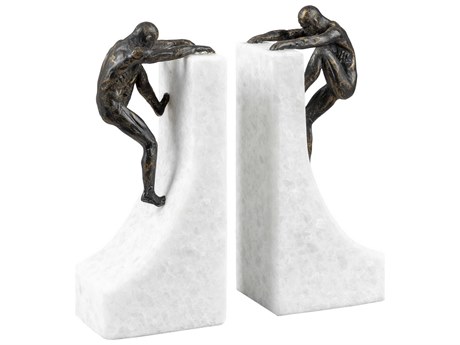 Surya Homo Sapiens Metallic Bronze Bookends
