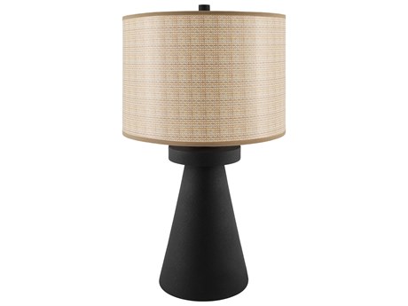 Surya Icacos Black Brown Linen Table Lamp
