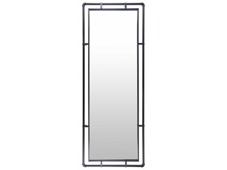 Surya Indus Black Rectangular Floor Mirror