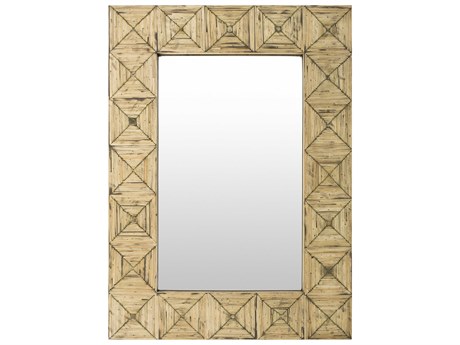 Surya Ilene Brown Rectangular Wall Mirror