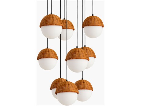 Surya Janze 9-Light Gold Globe Chandelier