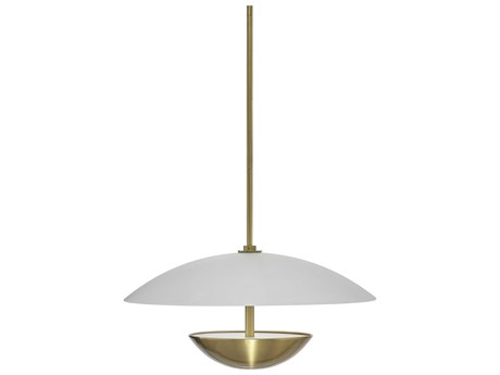 Surya Karmoni 2-Light Metallic Brass Bowl Pendant