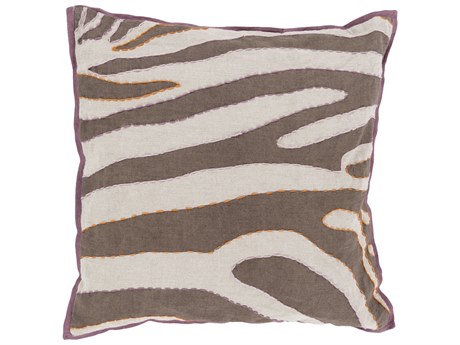 Surya Zebra Dark Brown Pillow