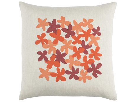 Surya Little Flower Coral Pillow