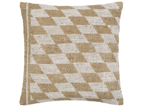 Surya Lewis Medium Brown Pillow