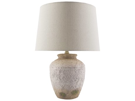 Surya Lianos Terracotta Wheat Linen Brown Table Lamp
