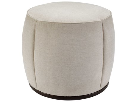 Surya Lanza Dark Brown Tan Upholstered Ottoman