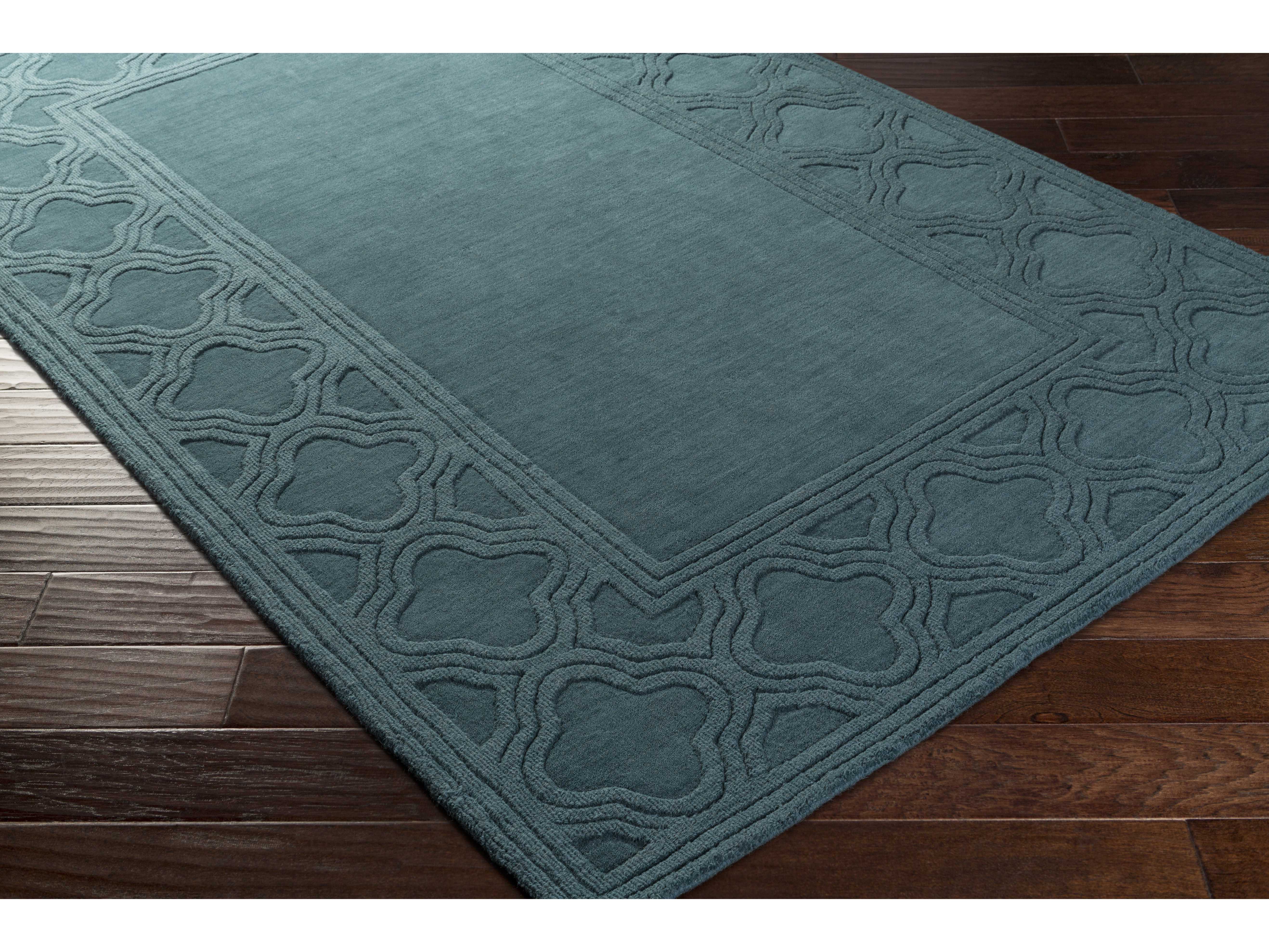 Surya Mystique Rectangular Teal Area Rug SYM5422REC