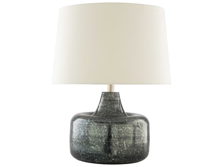 Surya Micah Gray White Cotton Table Lamp
