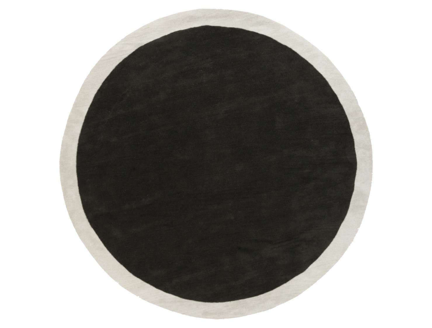 Surya Madison Square Round Black Area Rug SYMDS1004ROU