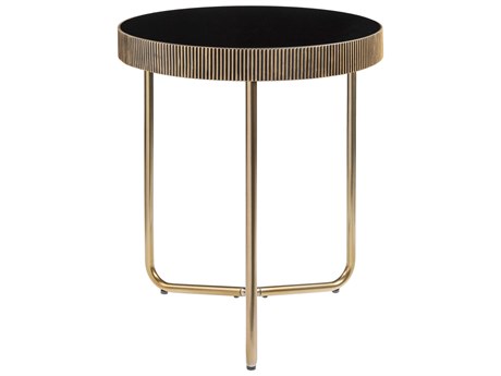 Surya Melton Round Glass End Table
