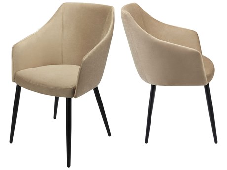 Surya Milford Beige Upholstered Arm Dining Chair