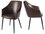 Surya Milford Brown Faux Leather Upholstered Arm Dining Chair  SYMLF007SET