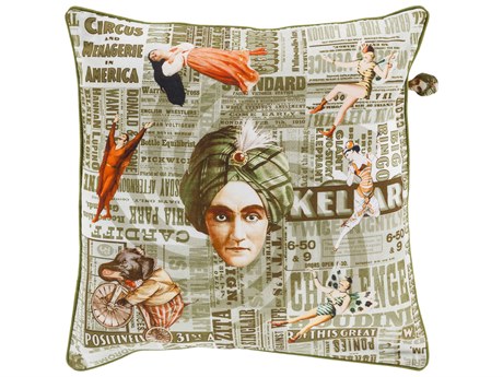 Surya Mind Games Green Pillow