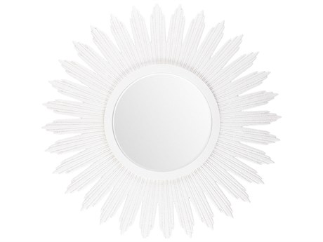 Surya Altair White Sunburst Wall Mirror