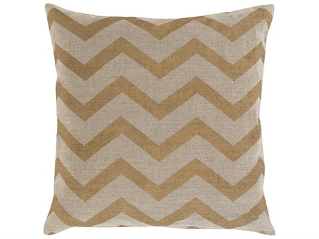 Surya Metallic Stamped Metallic Gold Pillow