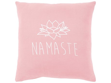 Surya Motto Pink Pillow
