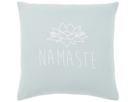 Surya Motto Pale Blue Pillow