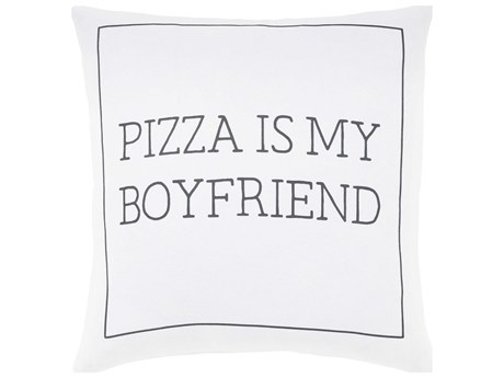 Surya Motto White Pillow