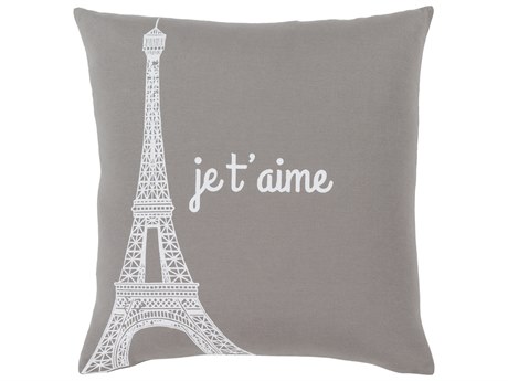 Surya Motto Gray Pillow