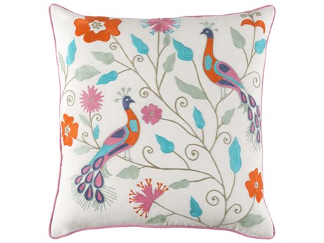 Surya Mayura Cream Pillow