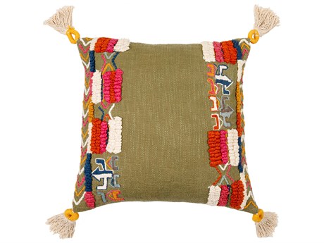 Surya Mystic Dusty Sage / Olive / Burnt Orange Pillow