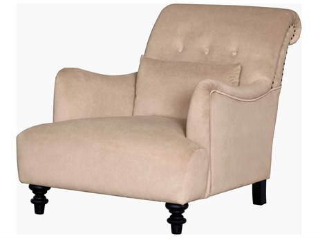 Surya Maylin Brown Leather Accent Chair