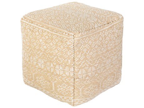 Surya Nobel Beige Upholstered Ottoman