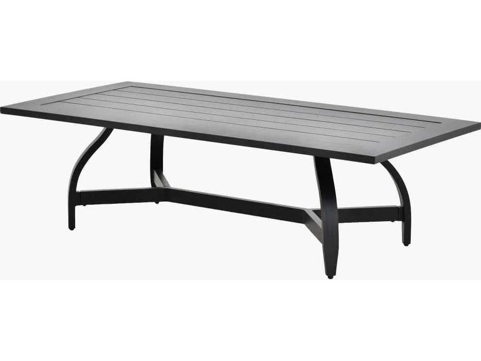 Surya Outdoor Antibes Powder Coated Black Aluminum Rectangular Coffee Table