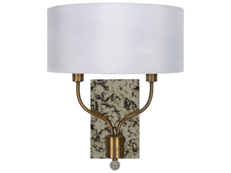 Surya Ogee 2-Light Metallic Brass Wall Sconce