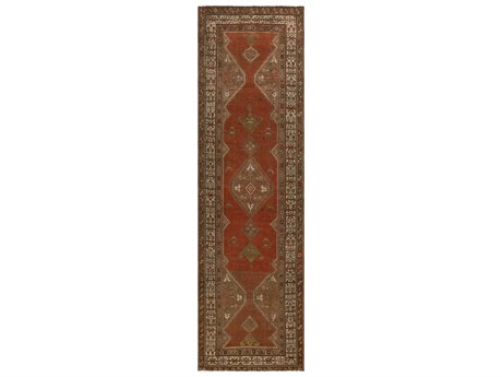 Surya Antique One Of A Kind Bordered Runner Area Rug
